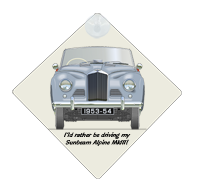 Sunbeam Alpine MkIII 1953-54 Car Window Hanging Sign